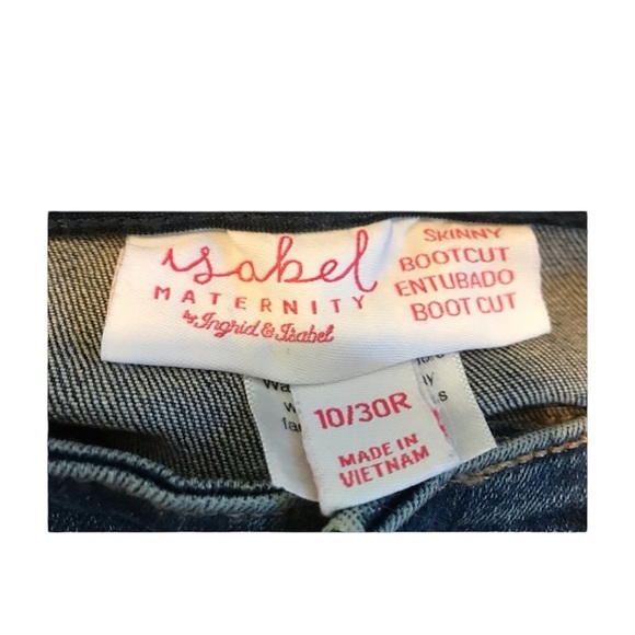 Ingrid and Isabel Maternity Jeans Boot Cut Size 10 /30R - Picture 6 of 6